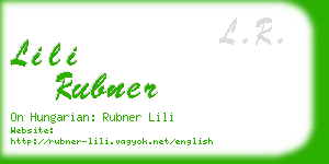 lili rubner business card